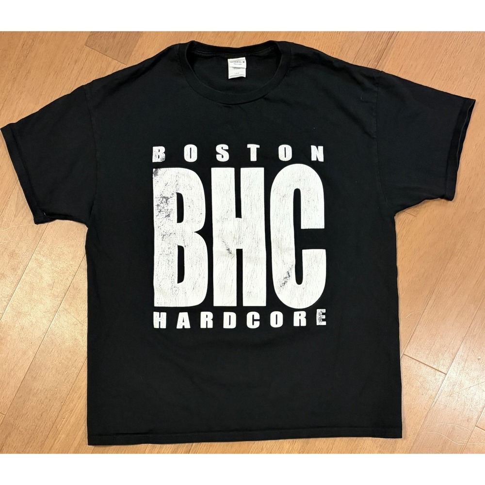 Boston Hardcore T Shirt Large Black Punk Blood For Blood Bane Slapshot SSD FSU